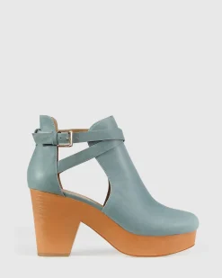 New Belle & Bloom Fearless Clog Ankle Boot - Stonewash Blue StonewashBlue