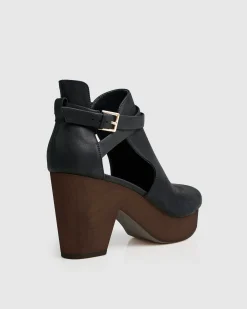 Online Belle & Bloom Fearless Clog Ankle Boot - Black/Chocolate