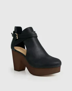 Online Belle & Bloom Fearless Clog Ankle Boot - Black/Chocolate