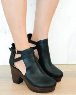 Online Belle & Bloom Fearless Clog Ankle Boot - Black/Chocolate