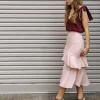 Sale Belle & Bloom Feel For You V-Neck Top - Burgundy NeckTop-Burgundy