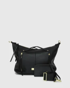Best Belle & Bloom For Your Love Zip Front Handbag - Black