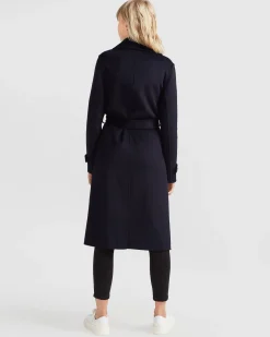 Fashion Belle & Bloom Front Runner Belted Coat - Navy