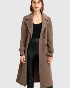 New Belle & Bloom Front Runner Belted Coat - Walnut