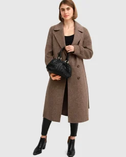 New Belle & Bloom Front Runner Belted Coat - Walnut