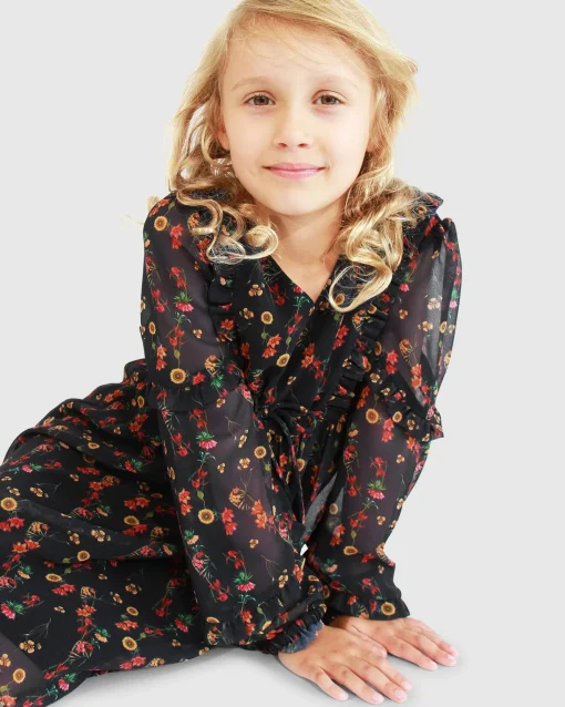 Sale Belle & Bloom Girls Like You Floral Dress - Navy
