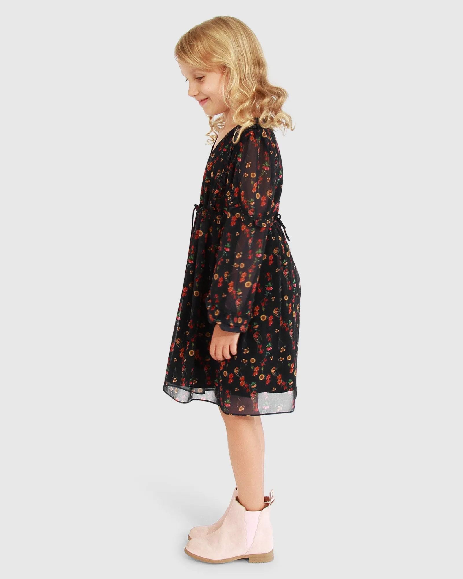 Sale Belle & Bloom Girls Like You Floral Dress - Navy
