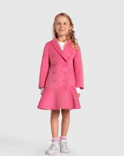Online Belle & Bloom Good Manners Wool Blend Fitted Coat - Pink