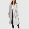 Sale Belle & Bloom Head Over Heels Collarless Robe Coat - Grey Marle GreyMarle