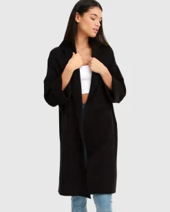 Online Belle & Bloom Hold The Line Coatigan - Black