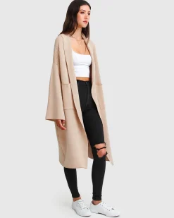 Online Belle & Bloom Hold The Line Coatigan - Camel