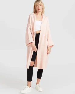 Online Belle & Bloom Hold The Line Coatigan - Pale Pink PalePink