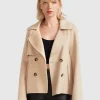 Best Belle & Bloom I'm Yours Wool Blend Peacoat - Pale Oat PaleOat