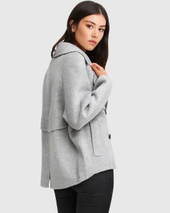 Outlet Belle & Bloom I'm Yours Wool Blend Peacoat - Grey