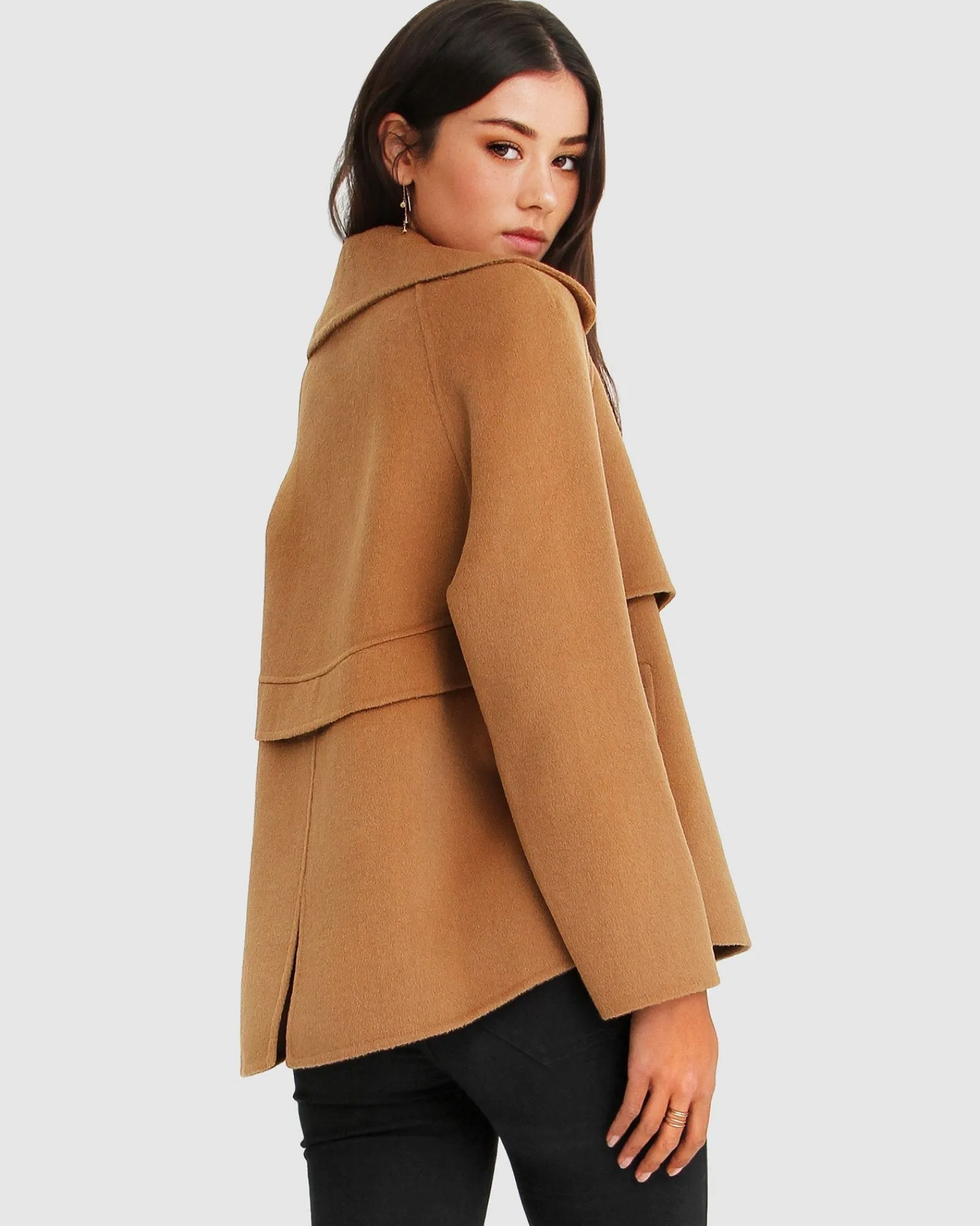 Online Belle & Bloom I'm Yours Wool Blend Peacoat - Camel