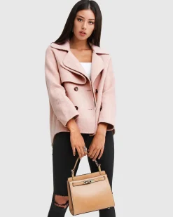 Online Belle & Bloom I'm Yours Wool Blend Peacoat - Blush