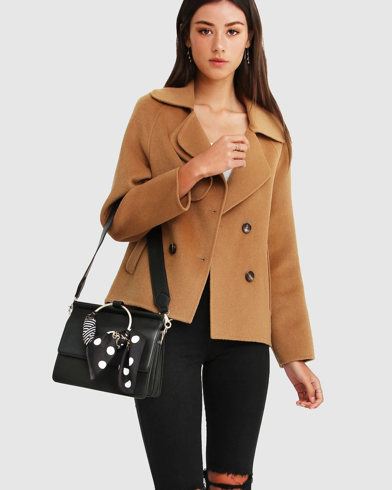 Online Belle & Bloom I'm Yours Wool Blend Peacoat - Camel