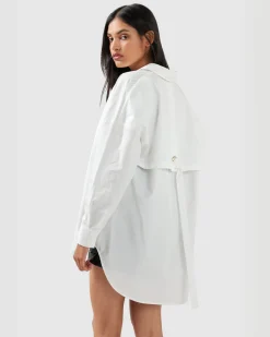 Hot Belle & Bloom Into You Oversized Shirt - White