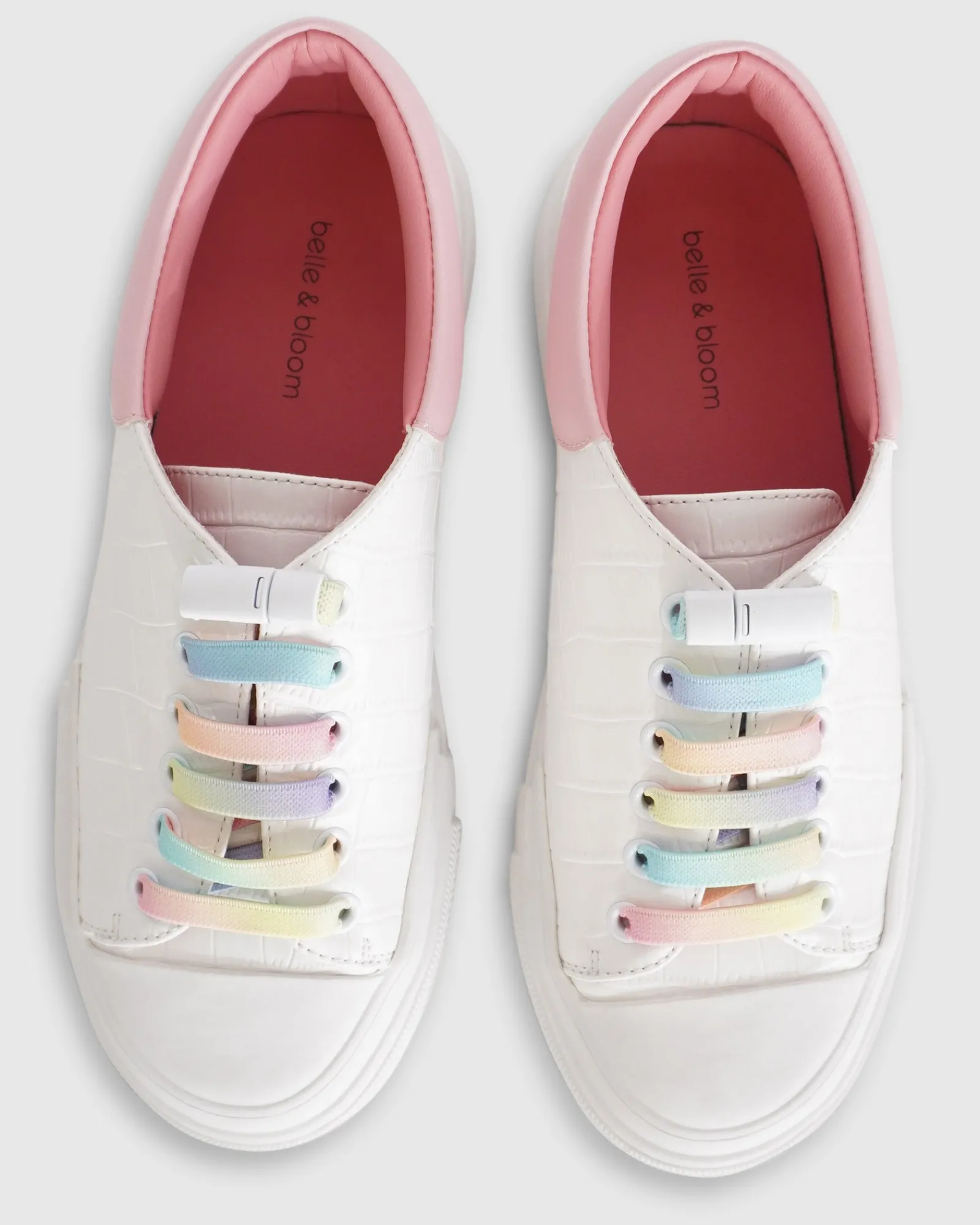 Online Belle & Bloom Just A Little Dream Croc Leather Sneaker - White