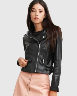 Discount Belle & Bloom Just Friends Leather Jacket - Black