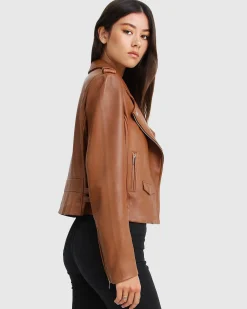 Hot Belle & Bloom Just Friends Leather Jacket - Brown