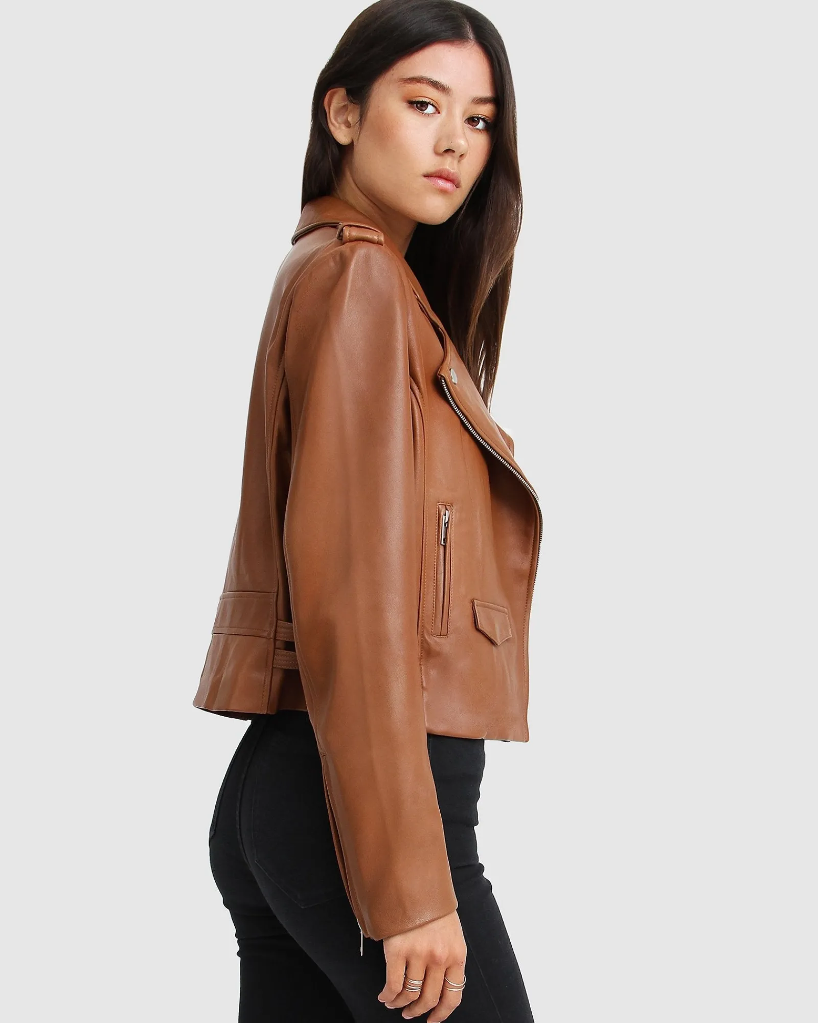 Hot Belle & Bloom Just Friends Leather Jacket - Brown