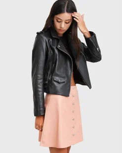 Discount Belle & Bloom Just Friends Leather Jacket - Black