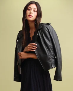 Discount Belle & Bloom Just Friends Leather Jacket - Black