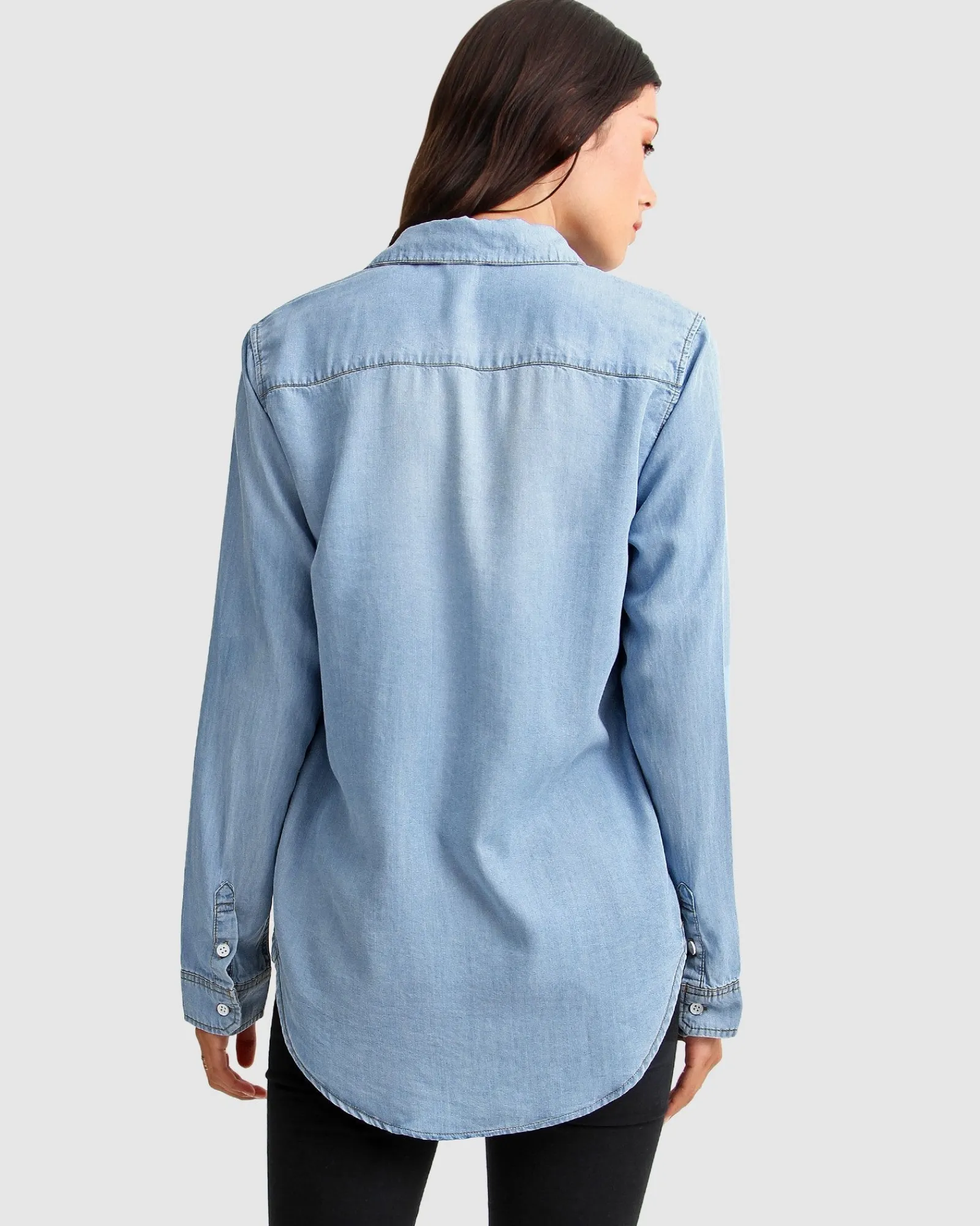 New Belle & Bloom Keep Me Wild Denim Top - Indigo