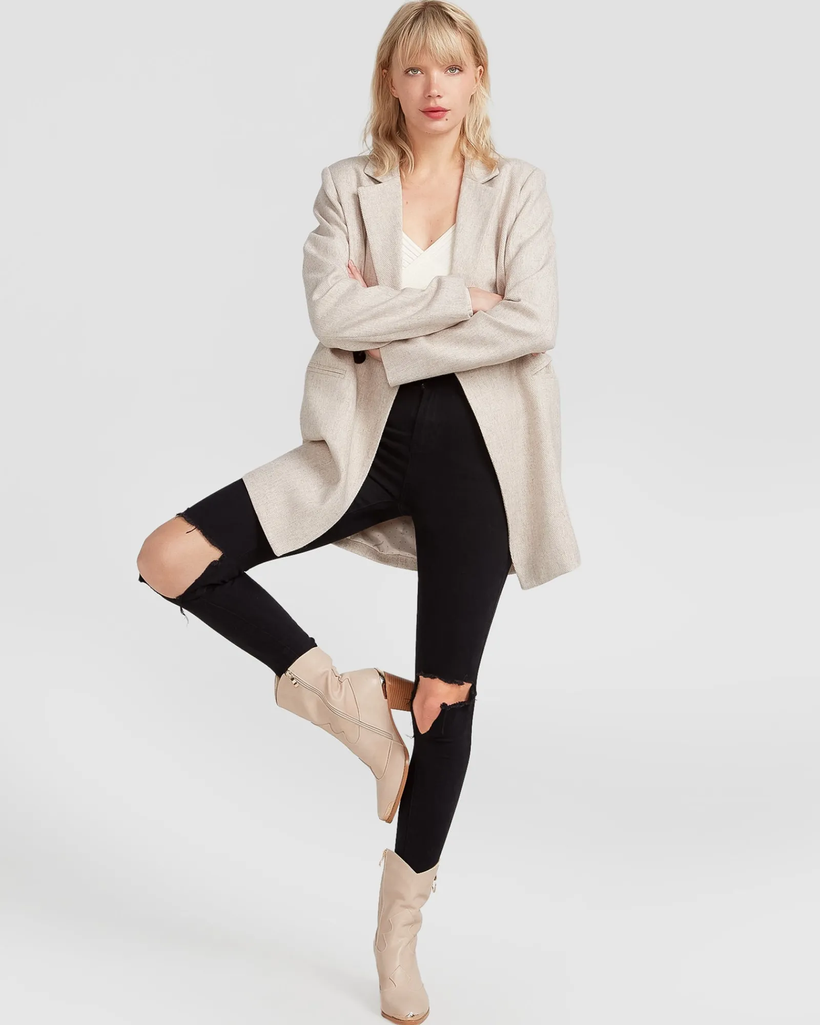 Outlet Belle & Bloom Kensington Oversized Coat - Natural