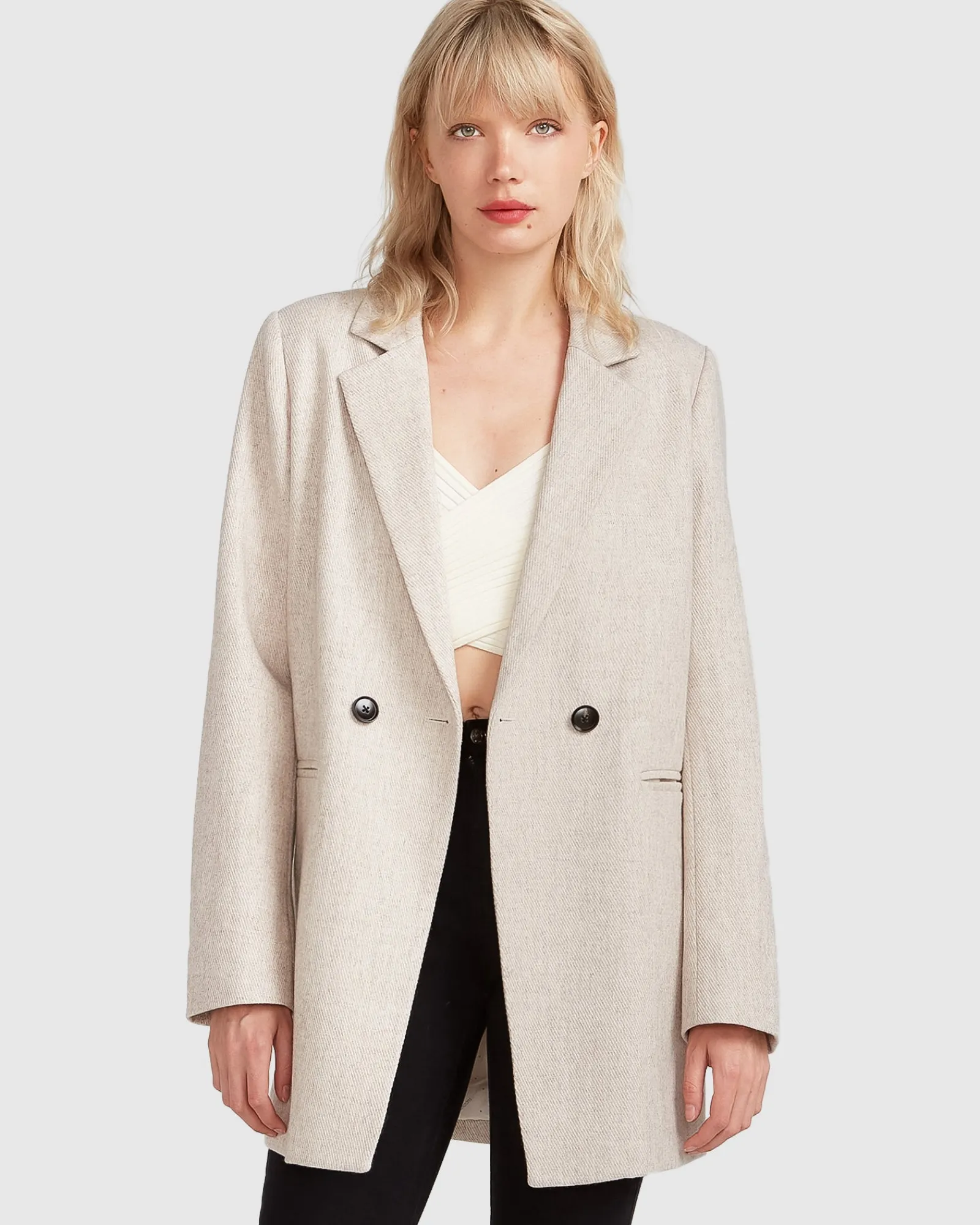 Outlet Belle & Bloom Kensington Oversized Coat - Natural