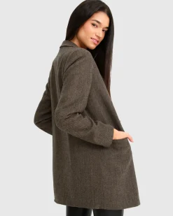 New Belle & Bloom Kensington Oversized Coat - Brown