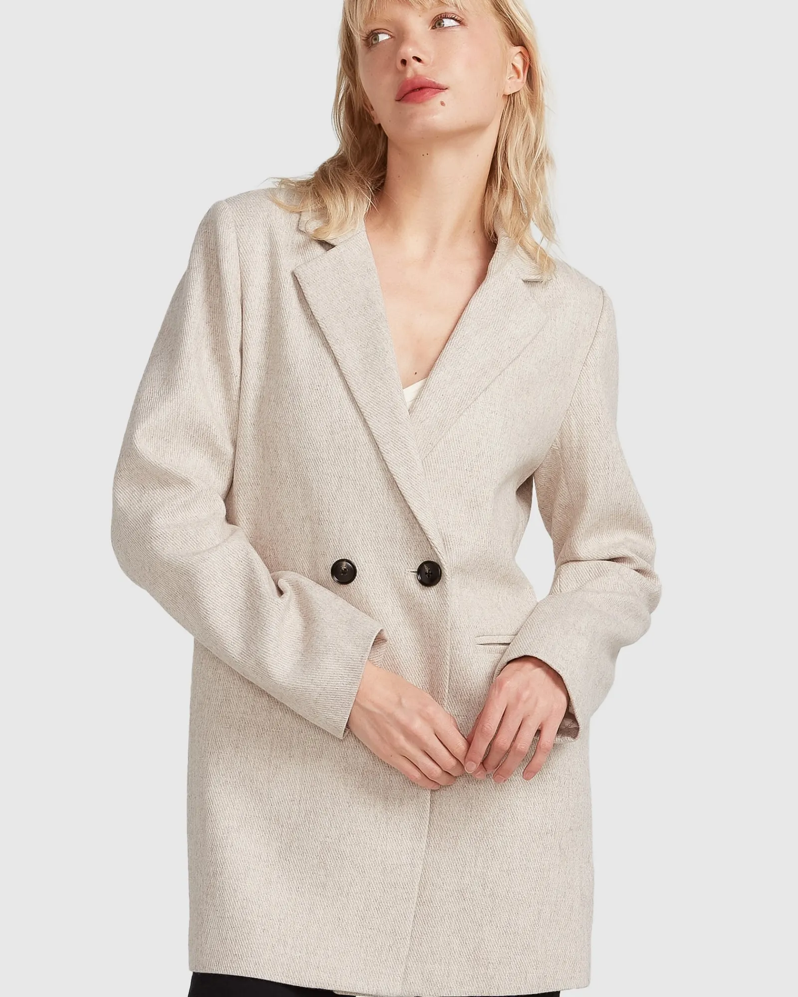 Outlet Belle & Bloom Kensington Oversized Coat - Natural