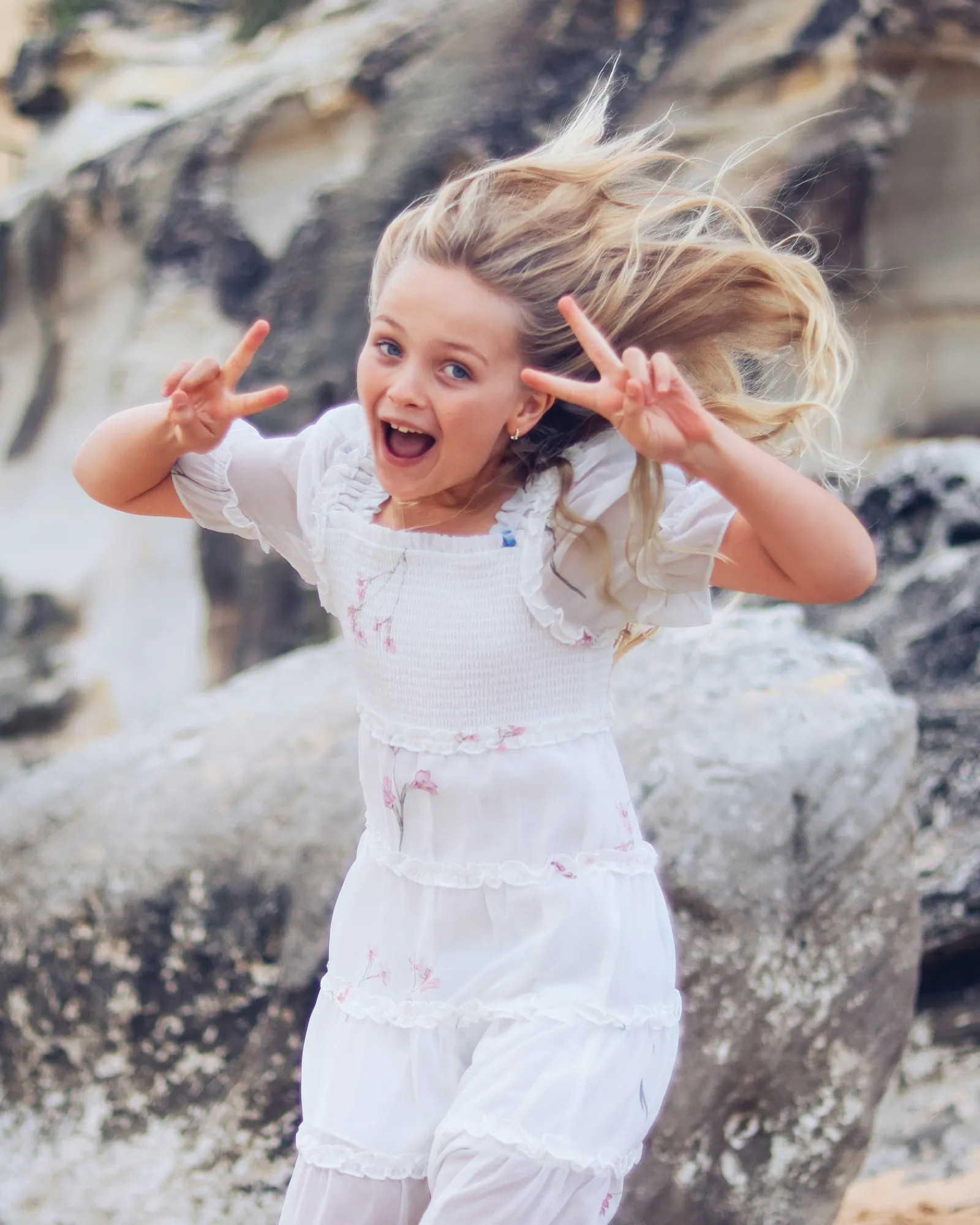 Clearance Belle & Bloom La Fille Tiered Dress - White