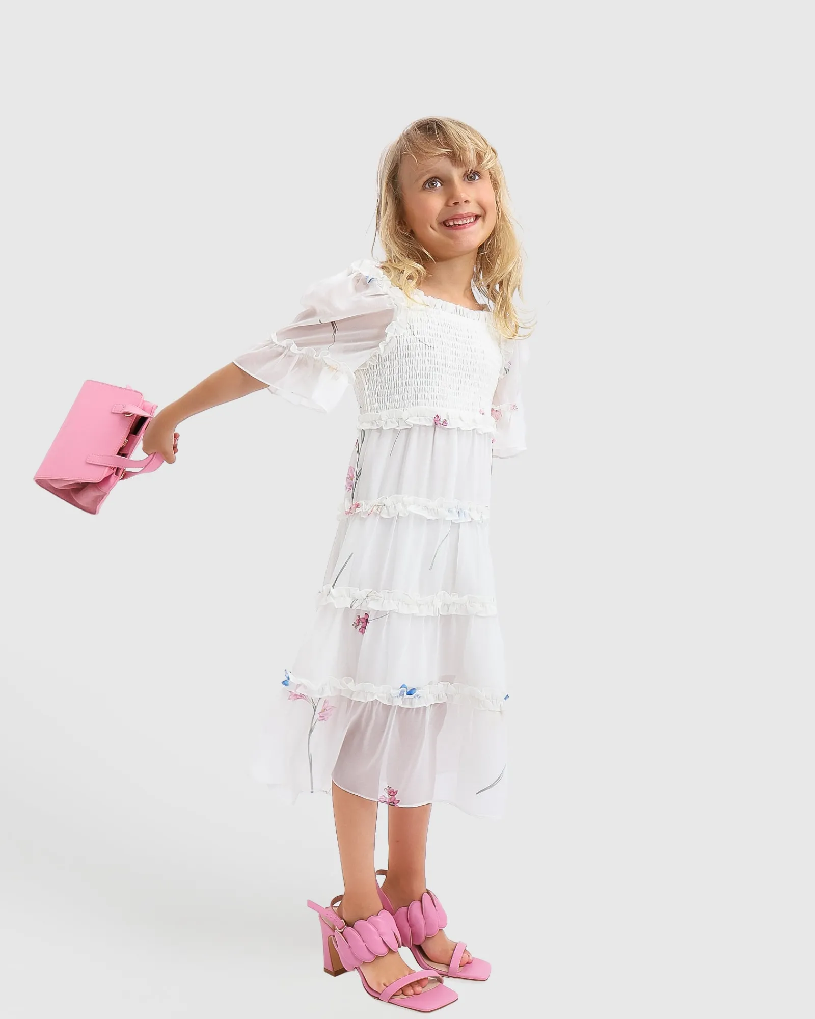 Clearance Belle & Bloom La Fille Tiered Dress - White