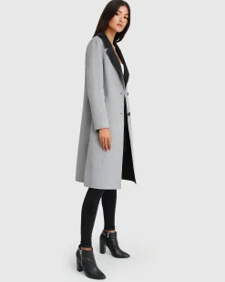 Sale Belle & Bloom Lexington Two-Tone Wool Blend Coat - Grey ToneWoolBlendCoat-Grey