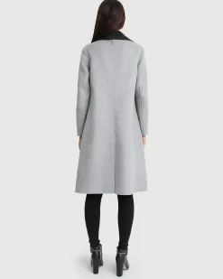 Sale Belle & Bloom Lexington Two-Tone Wool Blend Coat - Grey ToneWoolBlendCoat-Grey