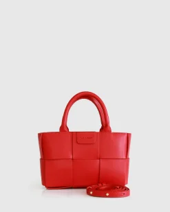 Fashion Belle & Bloom Little Love Woven Crossbody Bag - Red