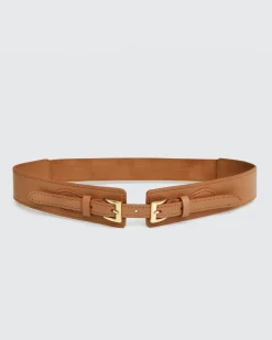 Clearance Belle & Bloom London Fog Leather Waist Belt - Brown