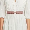 Online Belle & Bloom London Fog Leather Waist Belt - Blush
