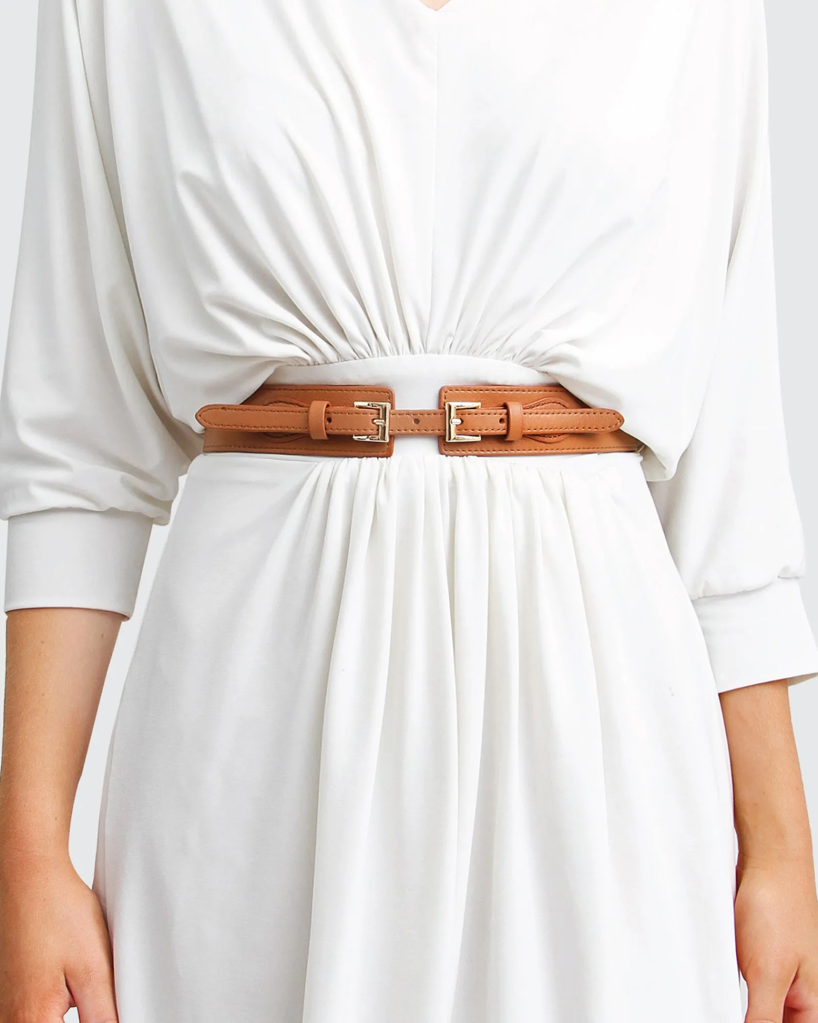 Clearance Belle & Bloom London Fog Leather Waist Belt - Brown