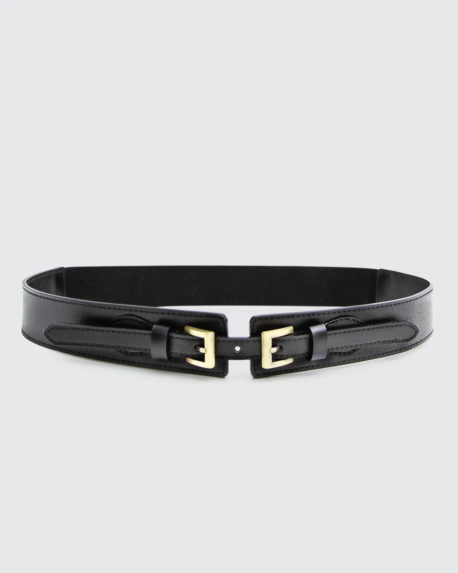 New Belle & Bloom London Fog Leather Waist Belt - Black