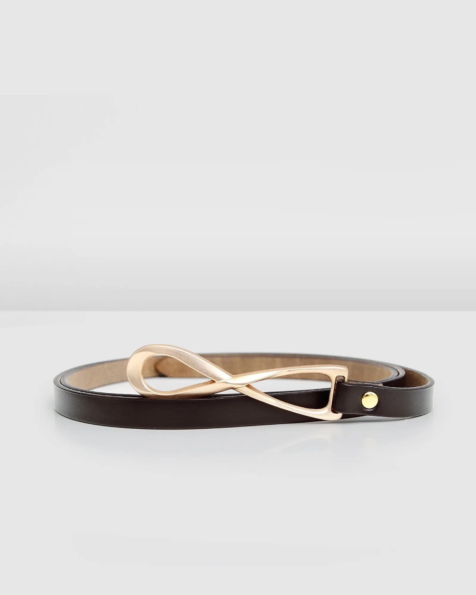 Fashion Belle & Bloom London Mood Leather Tie Belt - Black