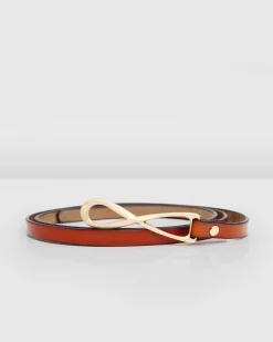 Online Belle & Bloom London Mood Leather Tie Belt - Brown