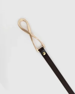 Fashion Belle & Bloom London Mood Leather Tie Belt - Black