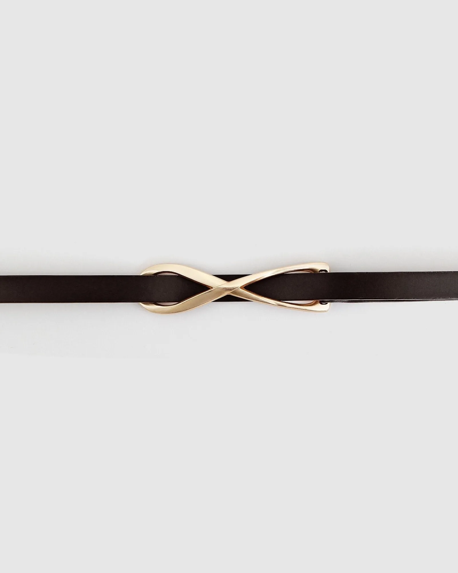 Fashion Belle & Bloom London Mood Leather Tie Belt - Black