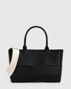 Outlet Belle & Bloom Long Way Home Woven Tote - Black