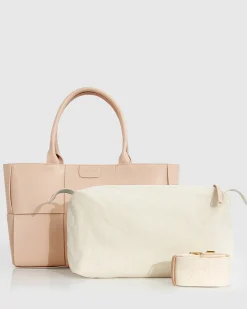 Clearance Belle & Bloom Long Way Home Woven Tote - Latte
