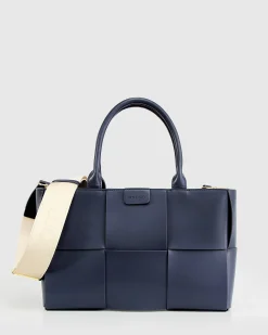 Outlet Belle & Bloom Long Way Home Woven Tote - Navy