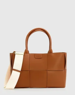 Online Belle & Bloom Long Way Home Woven Tote - Camel